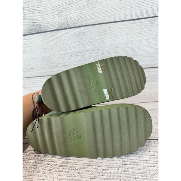 Roxy Women's Green Faux Fur Lined Pull On Booties Size 8 - Picture 6 of 10